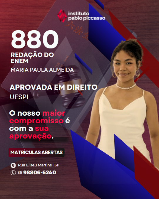 Aluno Maria Paula aprovado no Instituto Federal