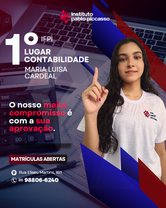 Aluno Maria Luisa aprovado no Instituto Federal