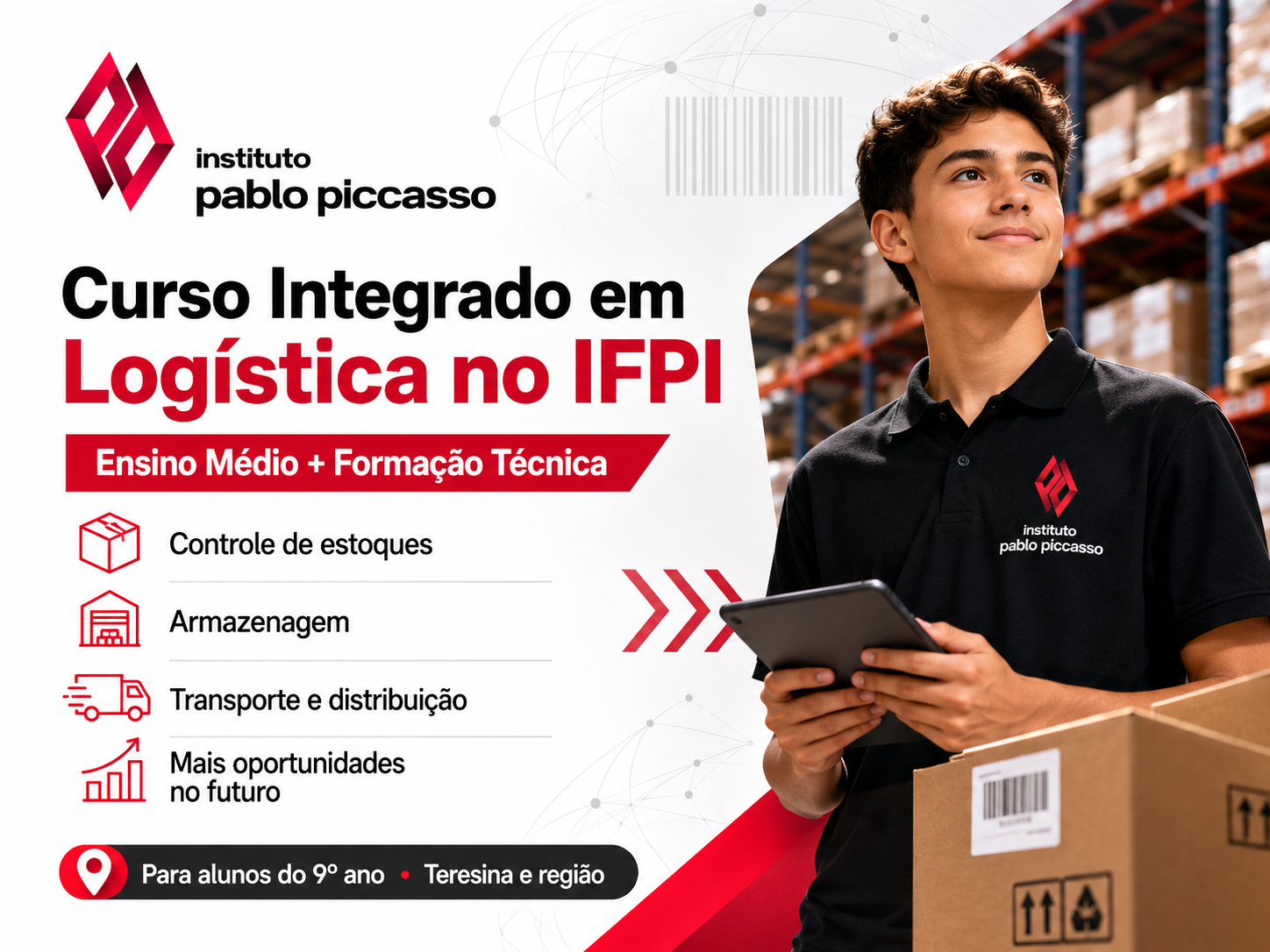 O que é o curso integrado ao Ensino Médio em Logística no IFPI?