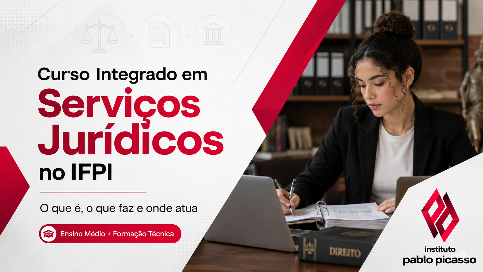 O que é o curso integrado ao Ensino Médio em Serviços Jurídicos no IFPI?