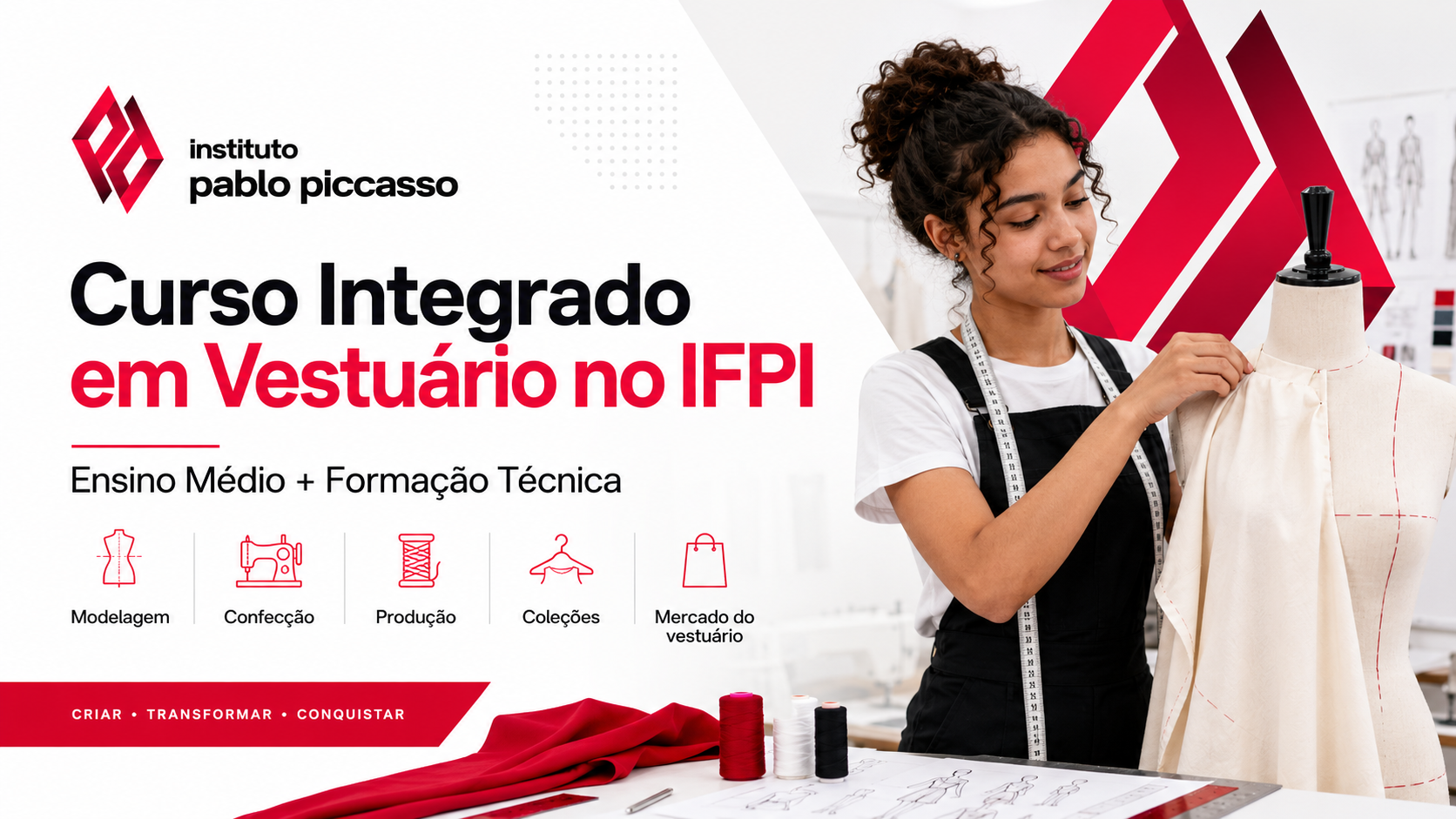 O que é o curso integrado ao Ensino Médio em Vestuário no IFPI?