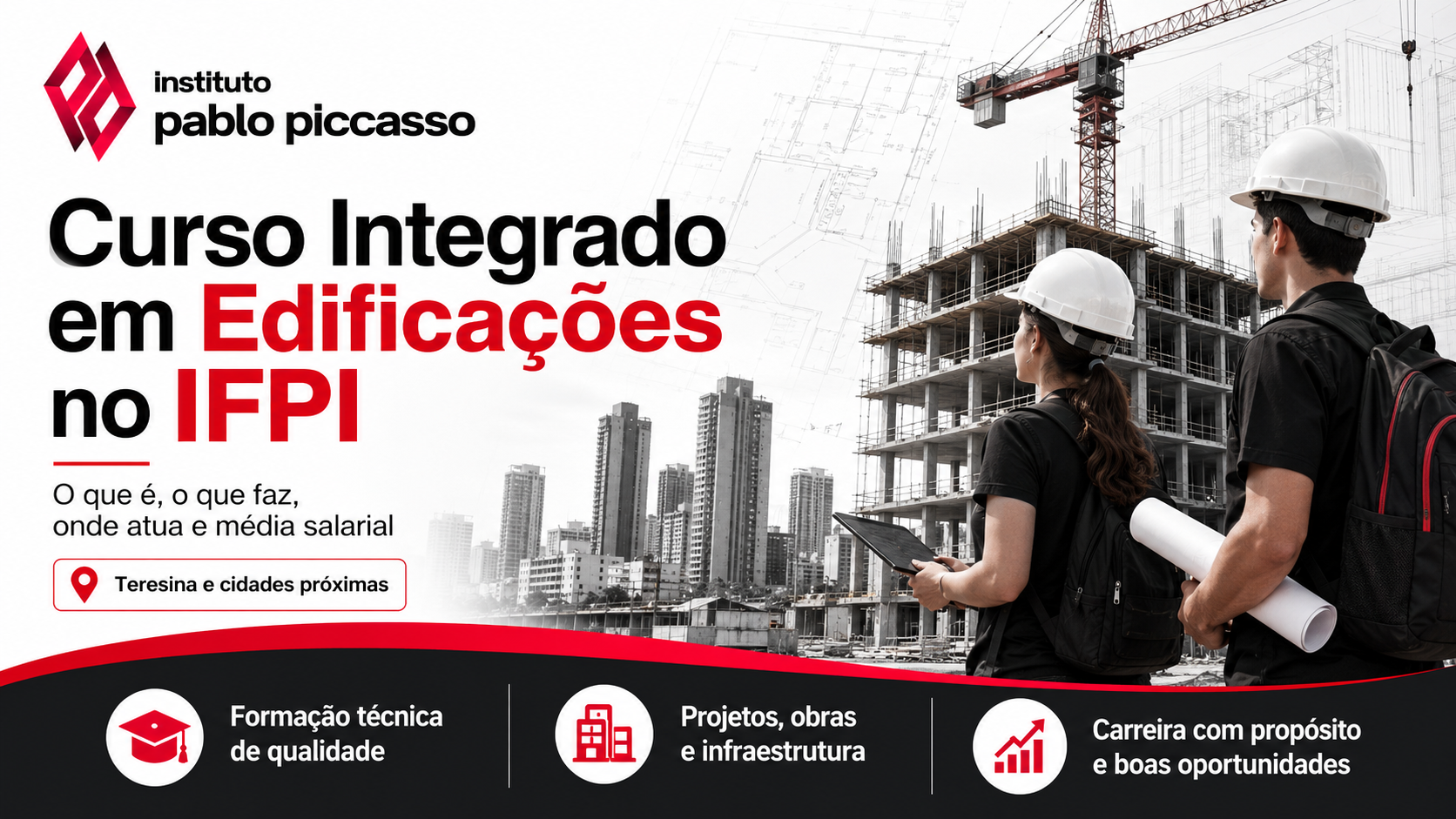 O que é o curso integrado ao Ensino Médio em Edificações no IFPI?