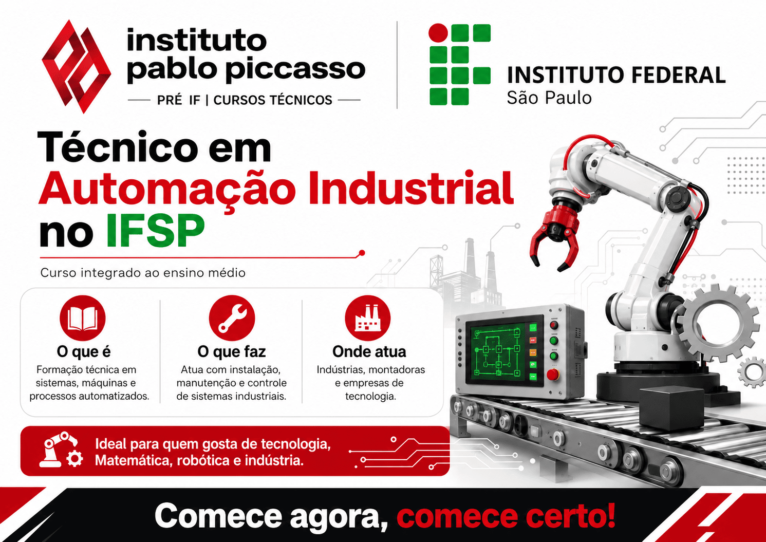 Curso Técnico em Automação Industrial integrado ao ensino médio no IFSP