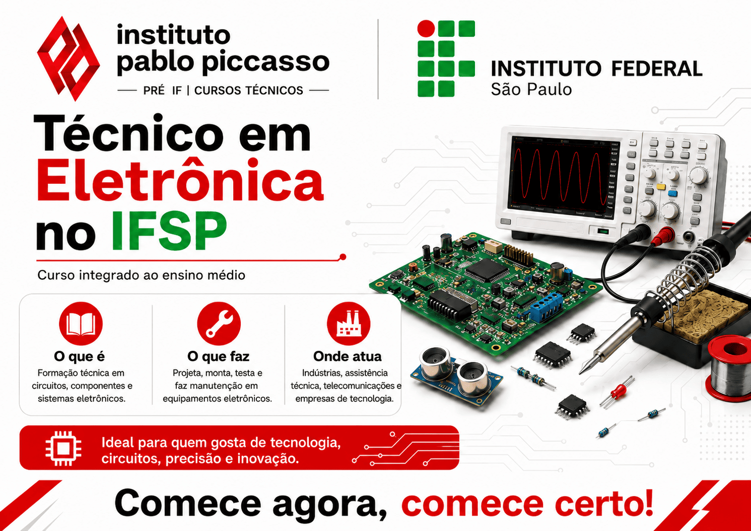 Curso Técnico em Eletrônica integrado ao ensino médio no IFSP