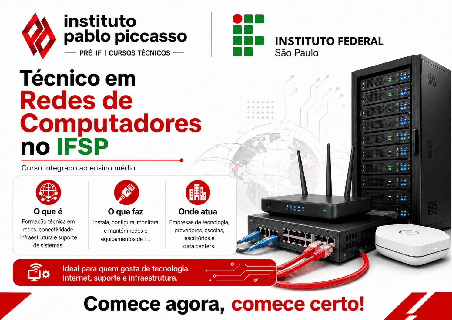 Curso Técnico em Redes de Computadores integrado ao ensino médio no IFSP