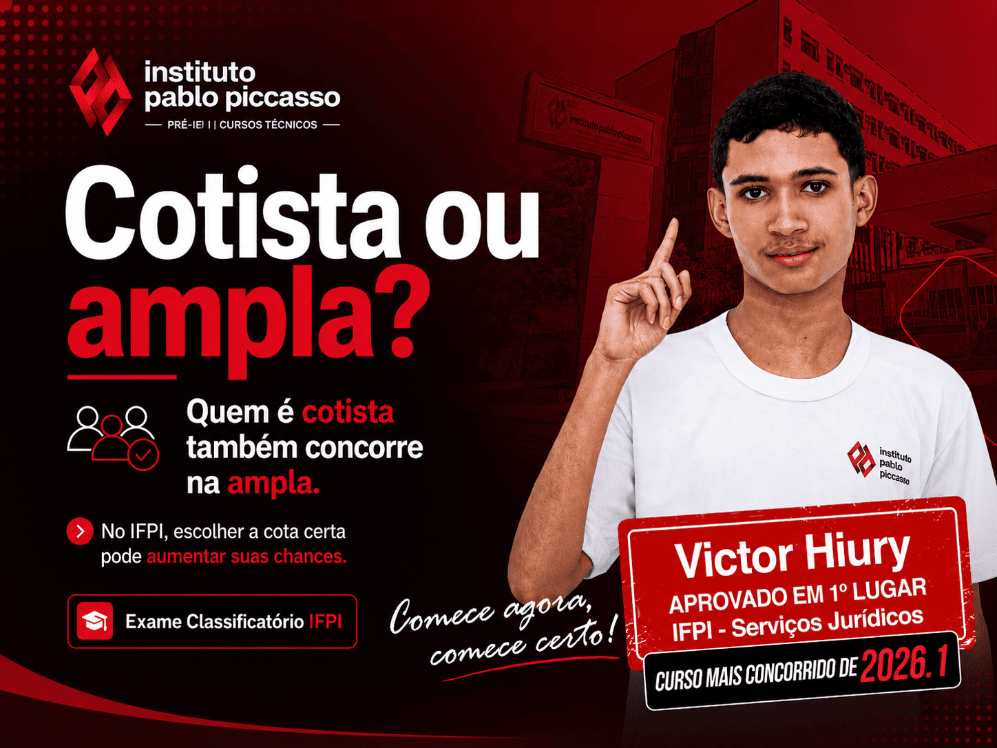 Cotista ou ampla concorrência no IFPI: qual opção escolher na inscrição?