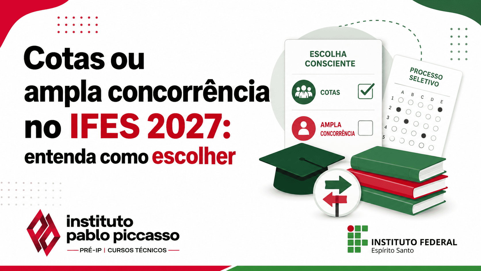 Cotas ou ampla concorrência no IFES 2027: entenda como escolher
