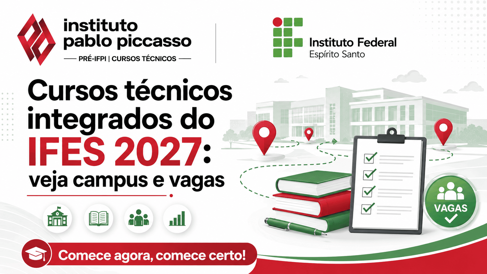 Cursos técnicos integrados do IFES 2027: veja campus e vagas