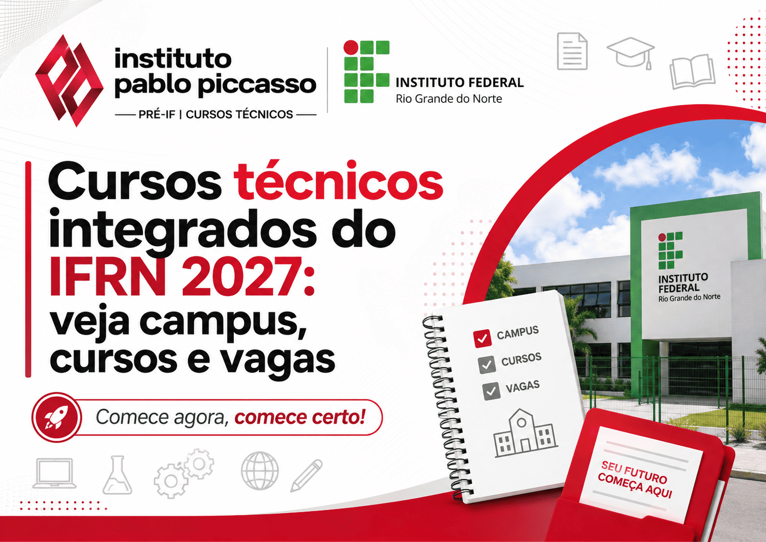 Cursos técnicos integrados do IFRN 2027: veja campus, cursos e vagas