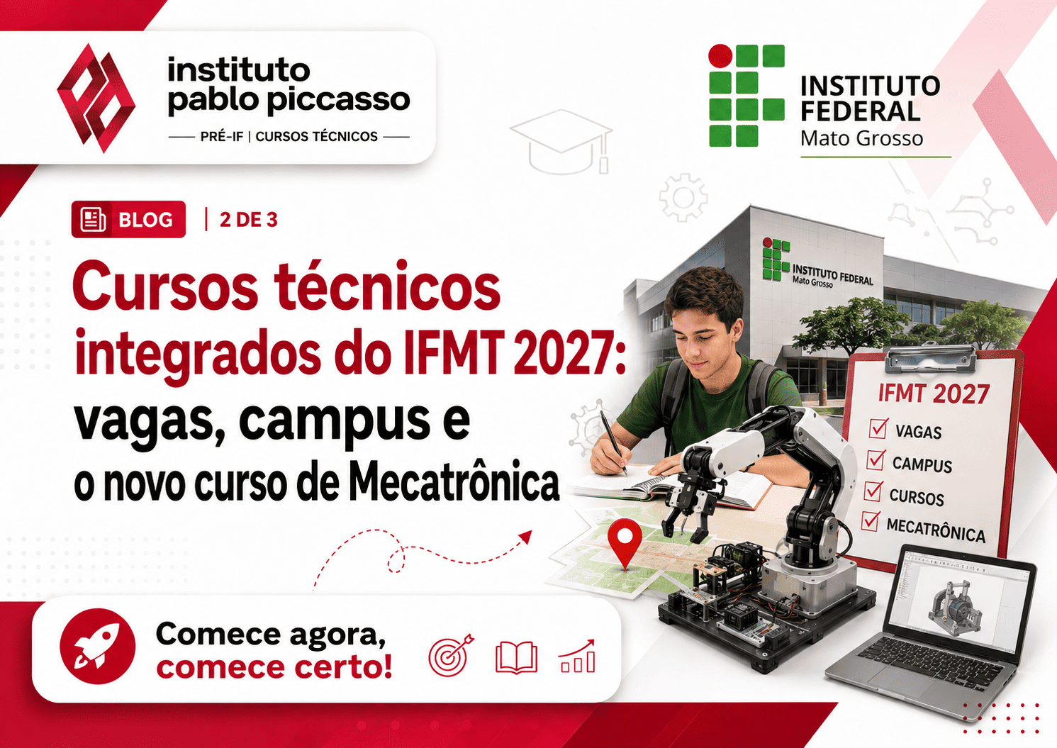 Cursos técnicos integrados do IFMT 2027: campus, cursos e vagas