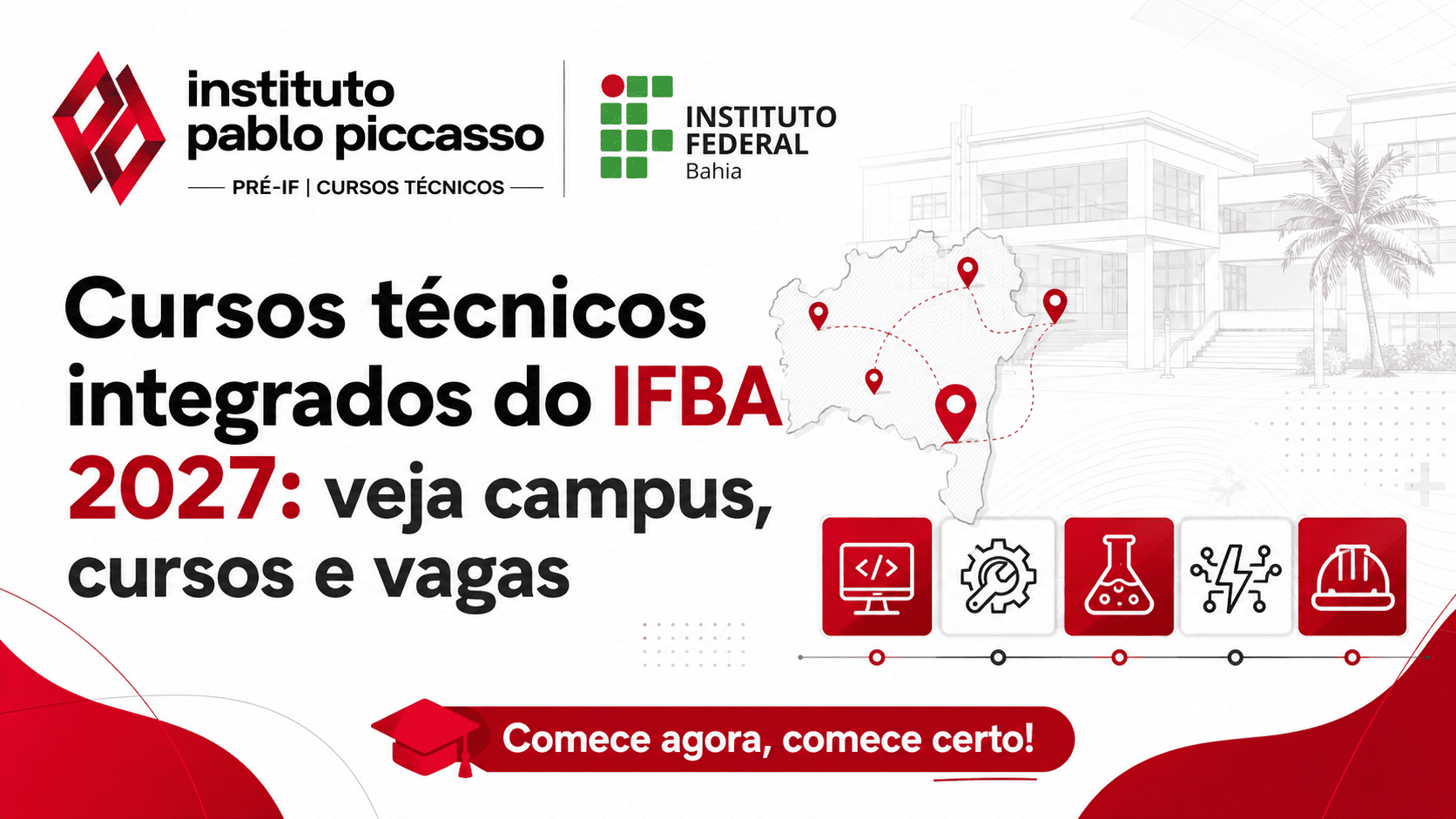 Cursos técnicos integrados do IFBA 2027: campus, cursos e vagas