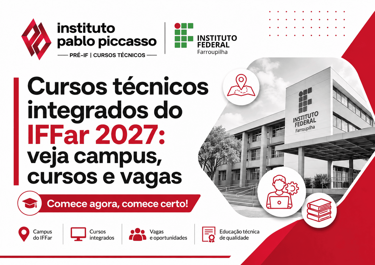 Cursos técnicos integrados do IFFar 2027: campus, cursos e vagas
