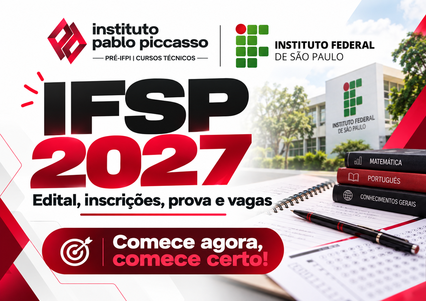IFSP 2027: edital oferece 4.504 vagas para cursos técnicos integrados ao Ensino Médio